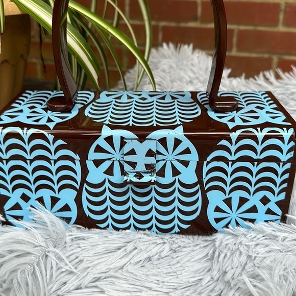 kim dalzell Handbags - Art and fashion collide. Kim Dalzell purse. Lucite. Signed by artist. …